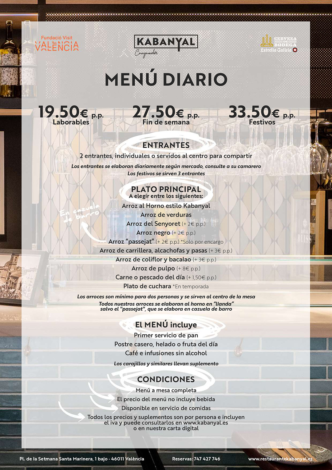 Menú del día - Restaurante Kabanyal